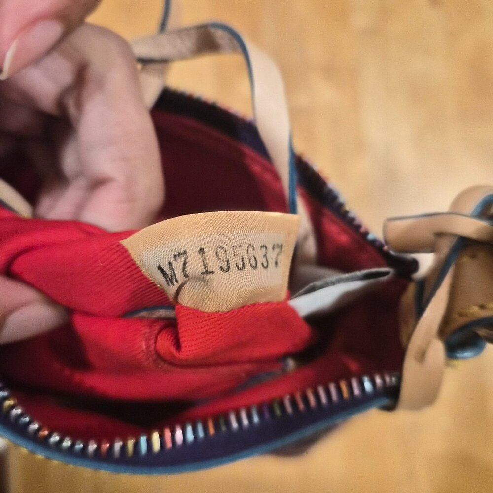 Dooney & Bourke Walt Disney World MICKEY SKETCH PURPLE Letter Carrier Crossbody - Picture 5 of 6